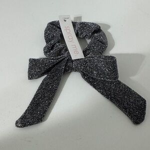 Black Glitter Hair Scrunchie